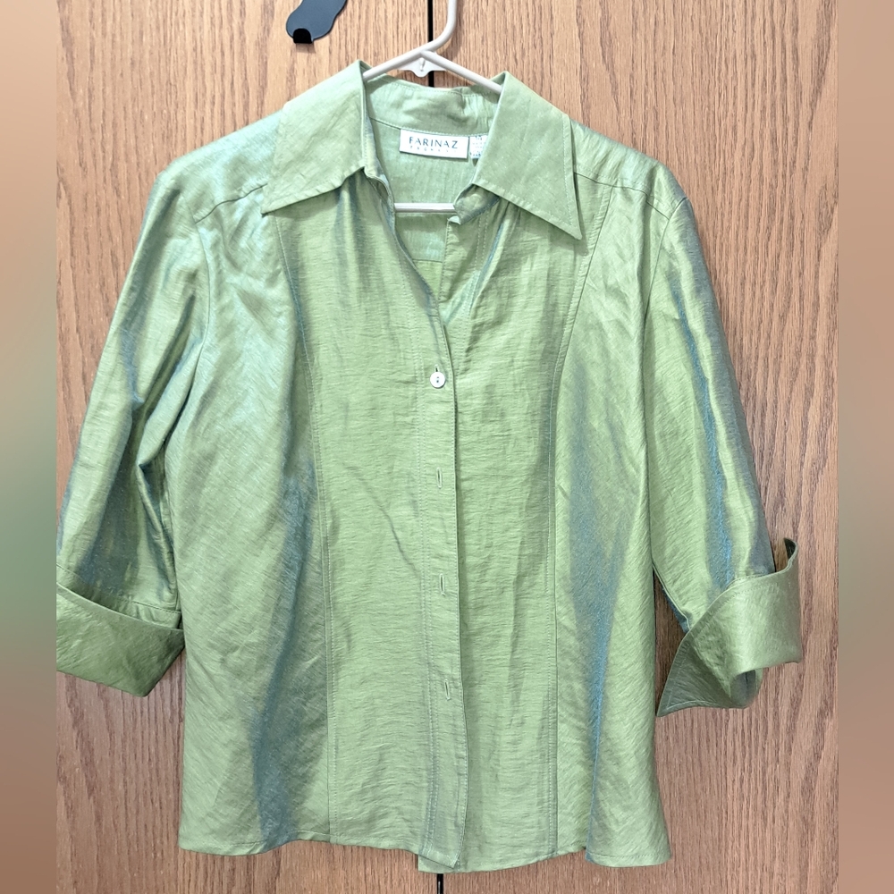 Farinaz Taghavi Light Green Blouse